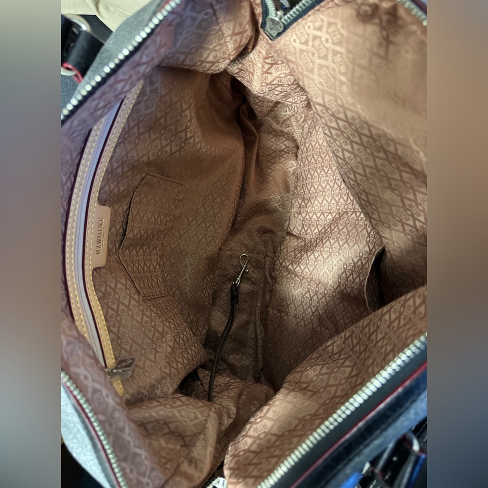 Like New MZ Wallace Mica Linen Silver Coated
Kate Diaper Bag - Picture 6 of 11